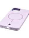 Silikonowe etui z pierścieniem magnetycznym Bizon Soft Case Magnetic do Apple iPhone 14 jasnofioletowe