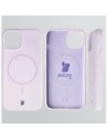 Silikonowe etui z pierścieniem magnetycznym Bizon Soft Case Magnetic do Apple iPhone 14 jasnofioletowe