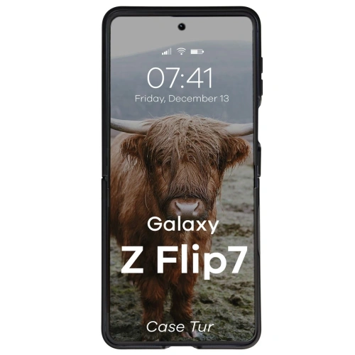 Pancerne etui Bizon Case Tur do Samsung Galaxy Z Flip7 czarne