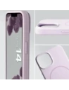 Silikonowe etui z pierścieniem magnetycznym Bizon Soft Case Magnetic do Apple iPhone 14 jasnofioletowe