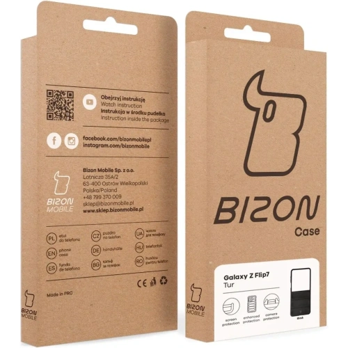 Pancerne etui Bizon Case Tur do Samsung Galaxy Z Flip7 czarne