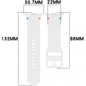 Silikonowy pasek Bizon Strap Watch Silicone G do Samsung Galaxy Watch 8 / 8 Classic biały