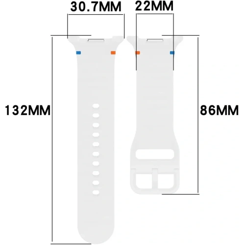 Silikonowy pasek Bizon Strap Watch Silicone G do Samsung Galaxy Watch 8 / 8 Classic biały