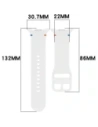 Silikonowy pasek Bizon Strap Watch Silicone G do Samsung Galaxy Watch 8 / 8 Classic biały