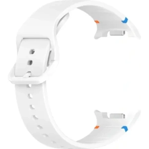 Silikonowy pasek Bizon Strap Watch Silicone G do Samsung Galaxy Watch 8 / 8 Classic biały