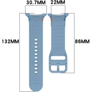 Silikonowy pasek Bizon Strap Watch Silicone G do Samsung Galaxy Watch 8 / 8 Classic niebieski