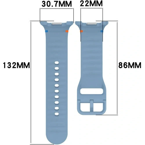 Silikonowy pasek Bizon Strap Watch Silicone G do Samsung Galaxy Watch 8 / 8 Classic niebieski