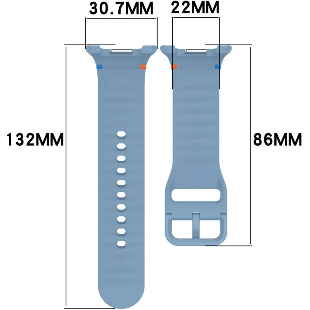 Silikonowy pasek Bizon Strap Watch Silicone G do Samsung Galaxy Watch 8 / 8 Classic niebieski