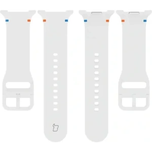 Silikonowy pasek Bizon Strap Watch Silicone G do Samsung Galaxy Watch 8 / 8 Classic biały