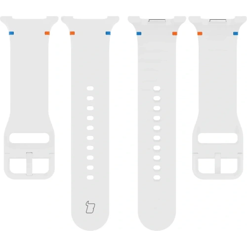 Silikonowy pasek Bizon Strap Watch Silicone G do Samsung Galaxy Watch 8 / 8 Classic biały
