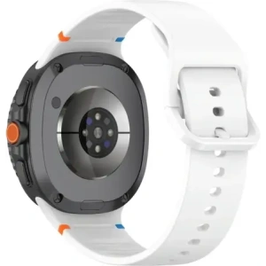 Silikonowy pasek Bizon Strap Watch Silicone G do Samsung Galaxy Watch 8 / 8 Classic biały