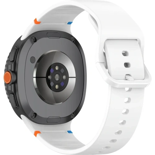 Silikonowy pasek Bizon Strap Watch Silicone G do Samsung Galaxy Watch 8 / 8 Classic biały