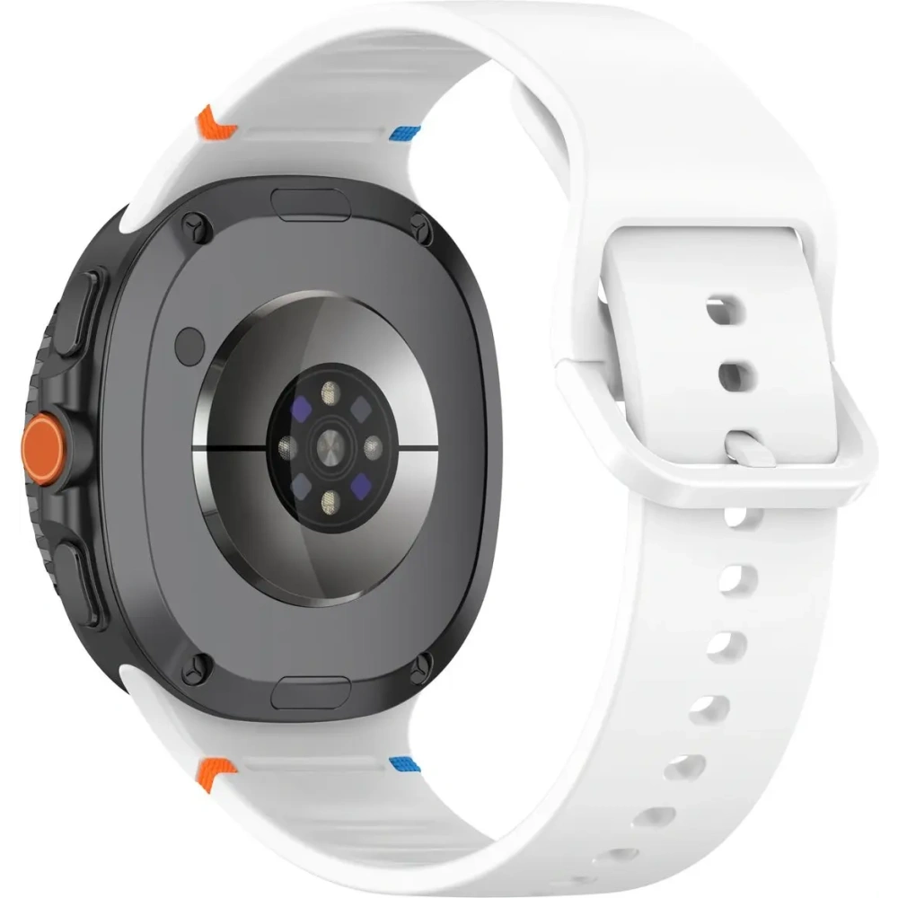 Silikonowy pasek Bizon Strap Watch Silicone G do Samsung Galaxy Watch 8 / 8 Classic biały