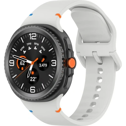 Silikonowy pasek Bizon Strap Watch Silicone G do Samsung Galaxy Watch 8 / 8 Classic jasnoszary