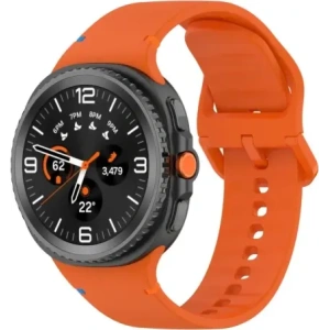 Silikonowy pasek Bizon Strap Watch Silicone G do Samsung Galaxy Watch 8 / 8 Classic pomarańczowy