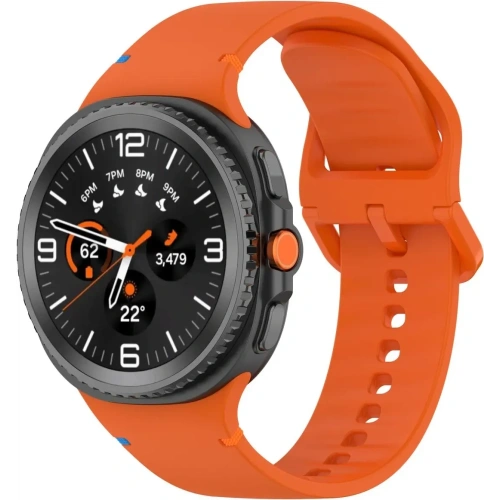 Silikonowy pasek Bizon Strap Watch Silicone G do Samsung Galaxy Watch 8 / 8 Classic pomarańczowy