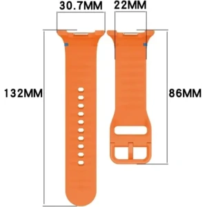 Silikonowy pasek Bizon Strap Watch Silicone G do Samsung Galaxy Watch 8 / 8 Classic pomarańczowy