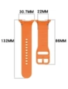 Silikonowy pasek Bizon Strap Watch Silicone G do Samsung Galaxy Watch 8 / 8 Classic pomarańczowy