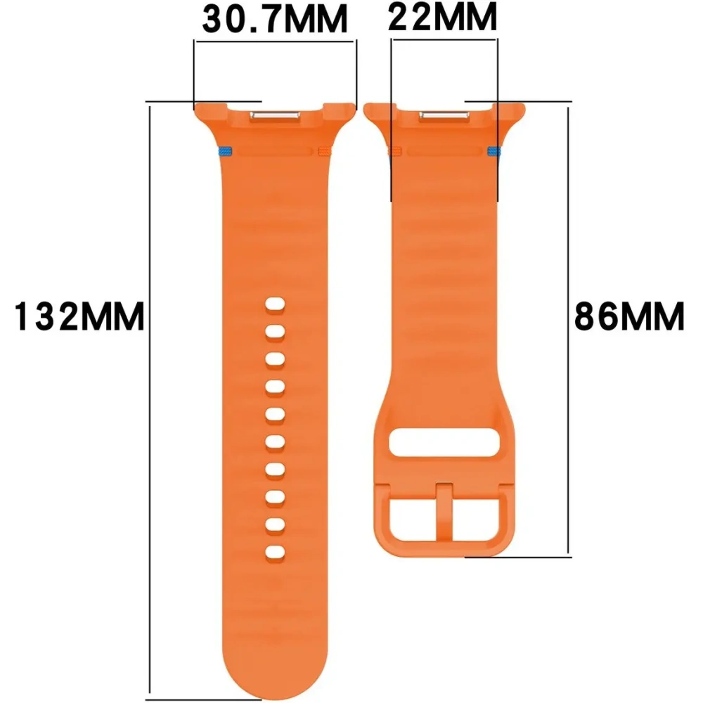 Silikonowy pasek Bizon Strap Watch Silicone G do Samsung Galaxy Watch 8 / 8 Classic pomarańczowy