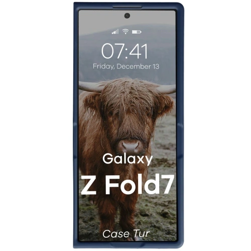 Pancerne etui Bizon Case Tur do Samsung Galaxy Z Fold7 granatowe
