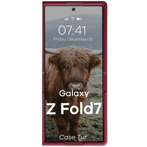 Pancerne etui Bizon Case Tur do Samsung Galaxy Z Fold7 burgundowe