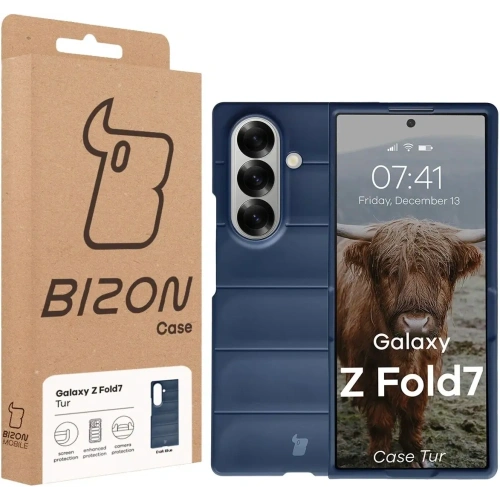 Pancerne etui Bizon Case Tur do Samsung Galaxy Z Fold7 granatowe