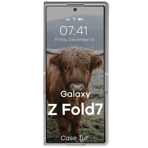Pancerne etui Bizon Case Tur do Samsung Galaxy Z Fold7 jasnoszare