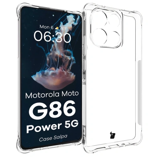 Elastyczne etui Bizon Case Salpa do Motorola Moto G86 Power 5G przezroczyste