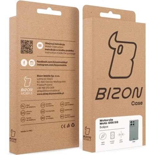 Elastyczne etui Bizon Case Salpa do Motorola Moto G56 5G przezroczyste