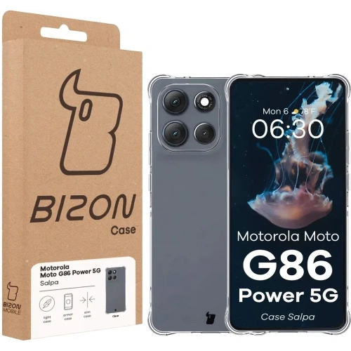 Elastyczne etui Bizon Case Salpa do Motorola Moto G86 Power 5G przezroczyste
