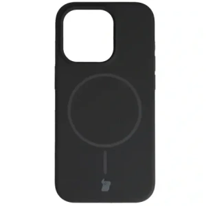 Silikonowe etui z pierścieniem magnetycznym Bizon Soft Case Magnetic do Apple iPhone 14 Pro czarne