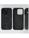 Silikonowe etui z pierścieniem magnetycznym Bizon Soft Case Magnetic do Apple iPhone 14 Pro czarne
