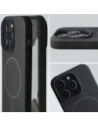 Silikonowe etui z pierścieniem magnetycznym Bizon Soft Case Magnetic do Apple iPhone 14 Pro czarne