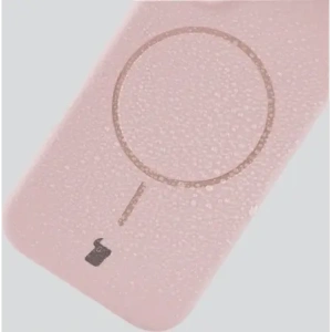 Silikonowe etui z pierścieniem magnetycznym Bizon Soft Case Magnetic do Apple iPhone 15 Plus jasnoróżowe