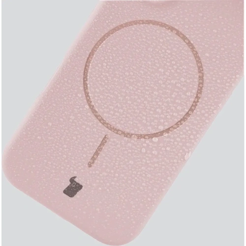 Silikonowe etui z pierścieniem magnetycznym Bizon Soft Case Magnetic do Apple iPhone 15 Plus jasnoróżowe