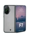 Etui Bizon Case Angelo do Xiaomi POCO F7 półprzezroczyste z szarą ramką