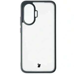 Etui Bizon Case Angelo do Xiaomi POCO F7 półprzezroczyste z szarą ramką