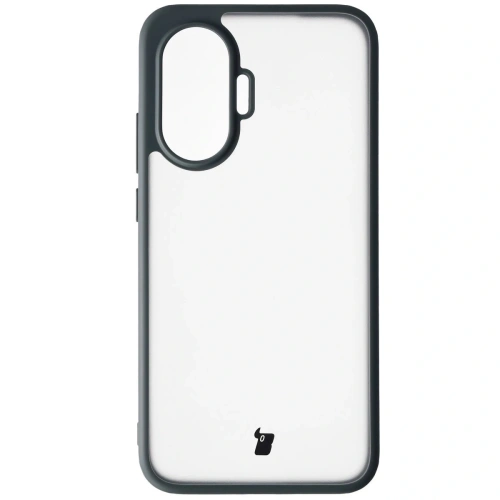 Etui Bizon Case Angelo do Xiaomi POCO F7 półprzezroczyste z szarą ramką