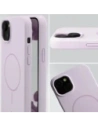 Silikonowe etui z pierścieniem magnetycznym Bizon Soft Case Magnetic do Apple iPhone 15 Plus jasnofioletowe