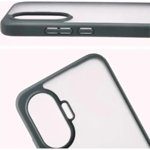 Etui Bizon Case Angelo do Xiaomi POCO F7 półprzezroczyste z szarą ramką