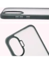 Etui Bizon Case Angelo do Xiaomi POCO F7 półprzezroczyste z szarą ramką