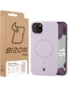 Silikonowe etui z pierścieniem magnetycznym Bizon Soft Case Magnetic do Apple iPhone 15 Plus jasnofioletowe