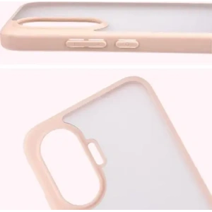 Bizon pouzdro Angelo Xiaomi POCO F7 poloprůhledné s růžovým rámem