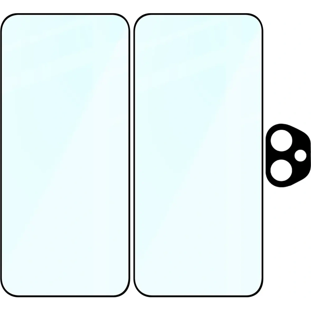 2x szkło na ekran + 1x szkło na aparat Bizon Edge 2 Pack do Honor 400