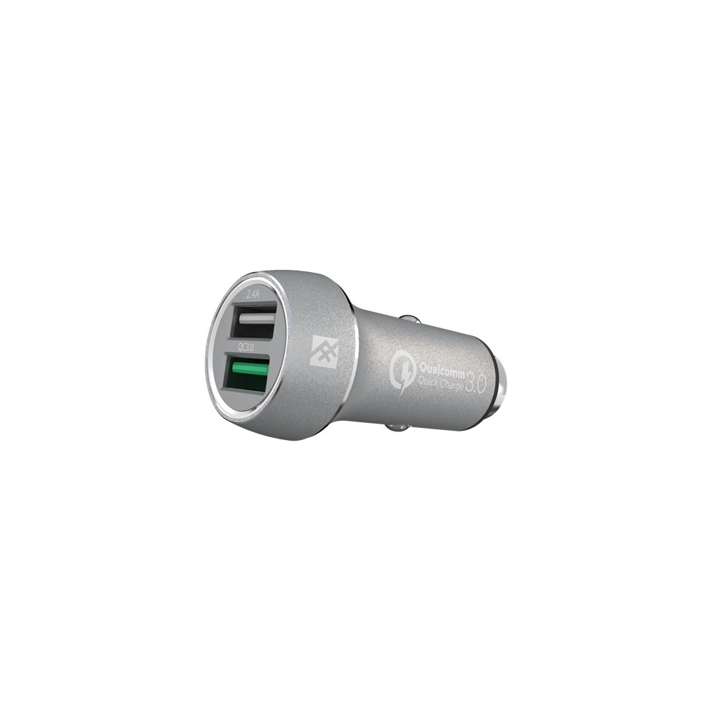 Hurtownia GSM - Ładowarka samochodowa iFrogz Unique Sync 2x USB 2.4A & 3.0A (srebrna) - IFG016SLV - {ean13} - Hurt