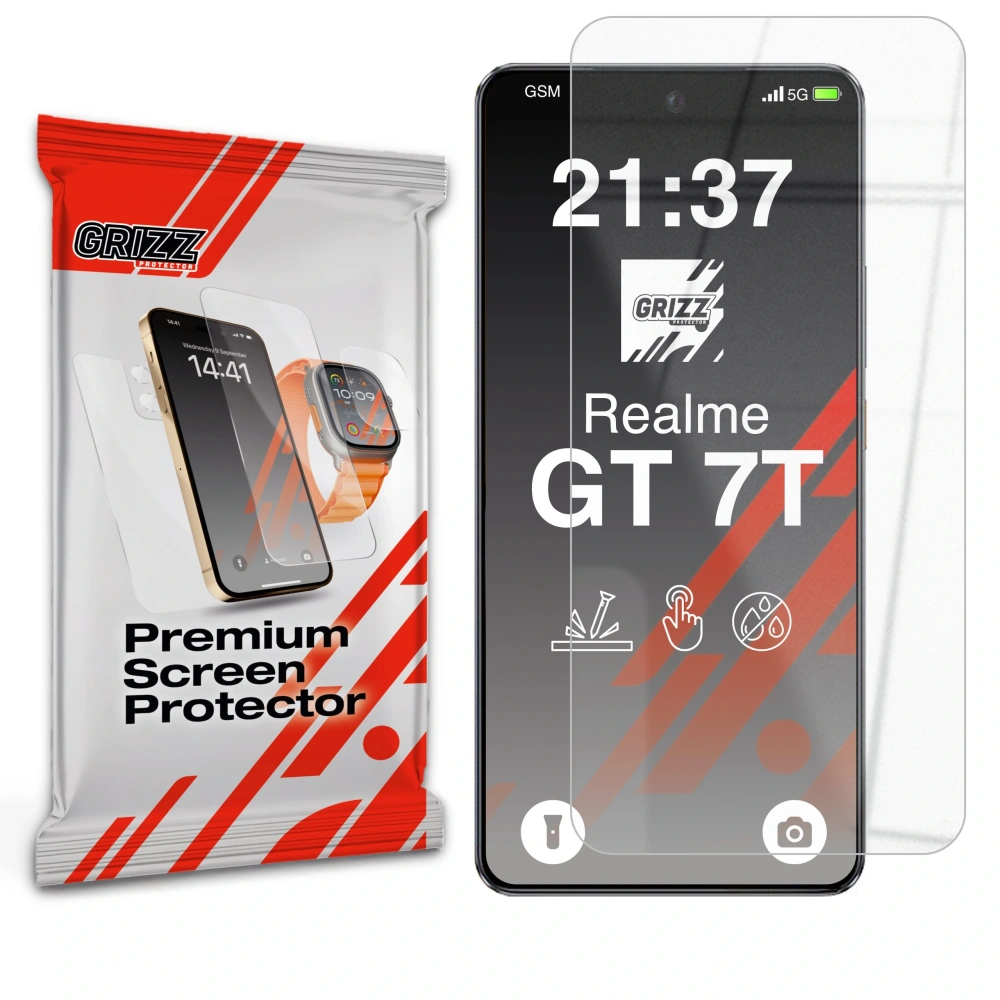Szkło hybrydowe GrizzGlass HybridGlass do Realme GT 7T