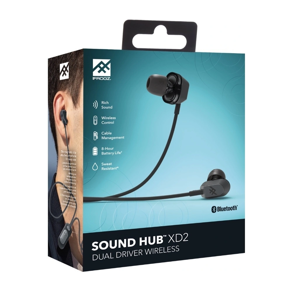 Hurtownia GSM - Căști wireless in-ear iFrogz Earbuds Hub XD2 (negre) - IFG025BLK - {ean13} - Hurt