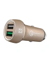 Ładowarka samochodowa iFrogz Unique Sync 2x USB 2.4A & 3.0A (złota)