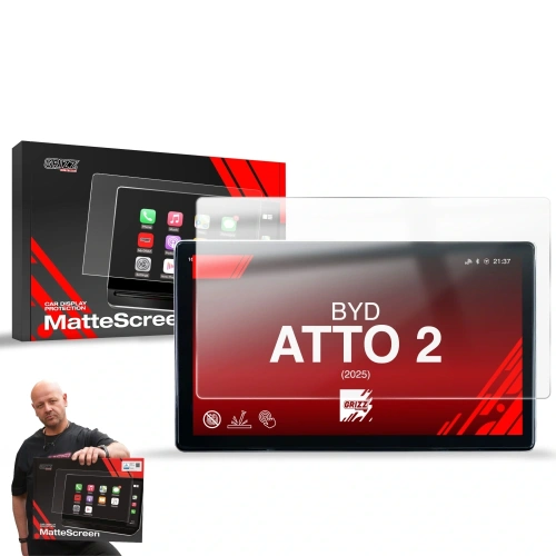 Folia matowa GrizzGlass CarDisplay Protection do BYD ATTO 2 12,8" (2025)