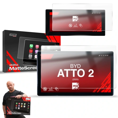 Folia matowa GrizzGlass CarDisplay Protection do BYD ATTO 2 (2025) 12,8" [2w1]